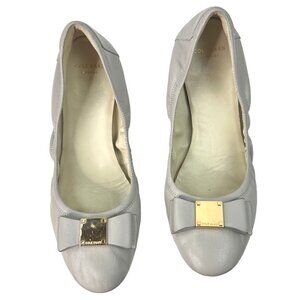 COLE HAAN Women's Tali Bow Ballet Flat LEATHER Size 7.5 (New $198)